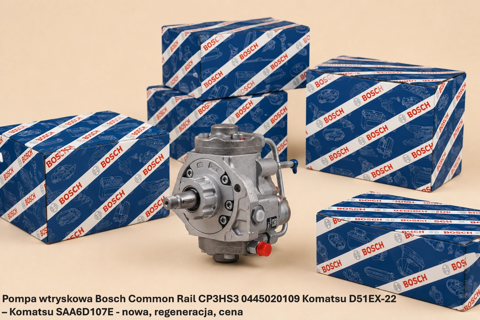 Pompa wtryskowa Bosch Common Rail CP3HS3 0445020109 Komatsu D51EX-22 – Komatsu SAA6D107E - nowa, regeneracja, cena