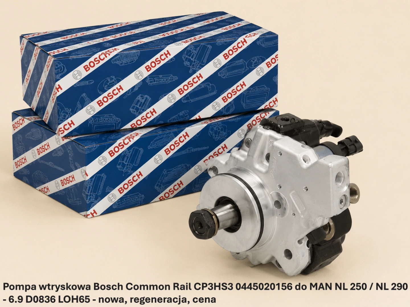 Pompa wtryskowa Bosch Common Rail CP3HS3 0445020156 do MAN NL 250 / NL 290 - 6.9 D0836 LOH65 - nowa, regeneracja, cena