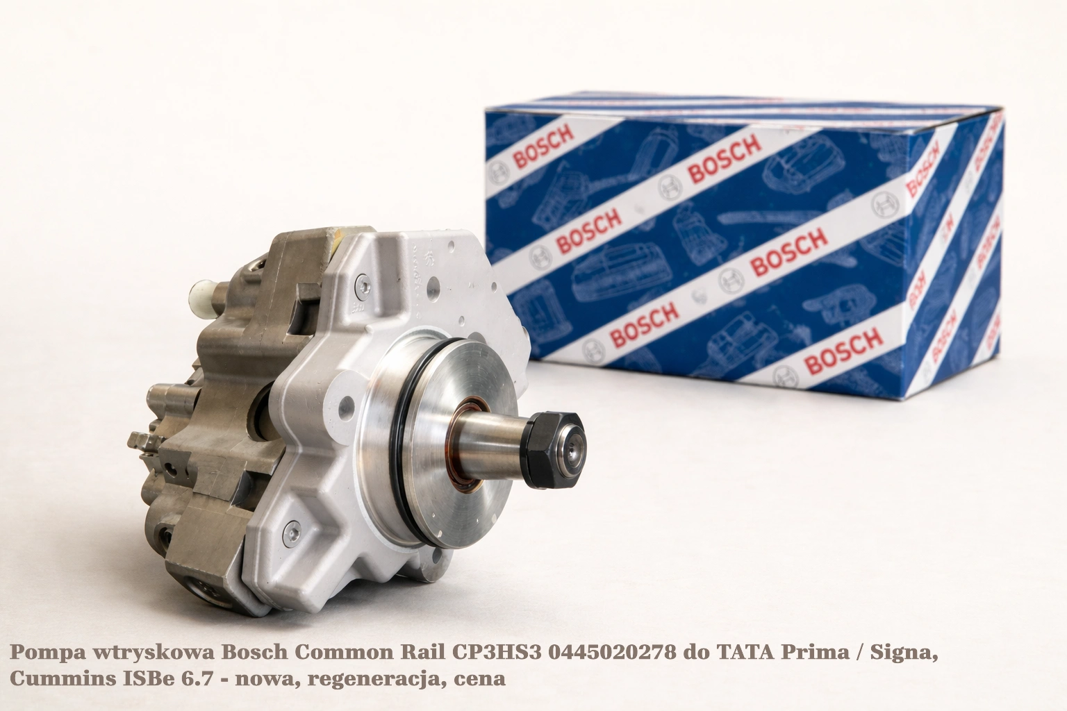 Pompa wtryskowa Bosch Common Rail CP3HS3 0445020278 do TATA Prima / Signa, Cummins ISBe 6.7 - nowa, regeneracja, cena