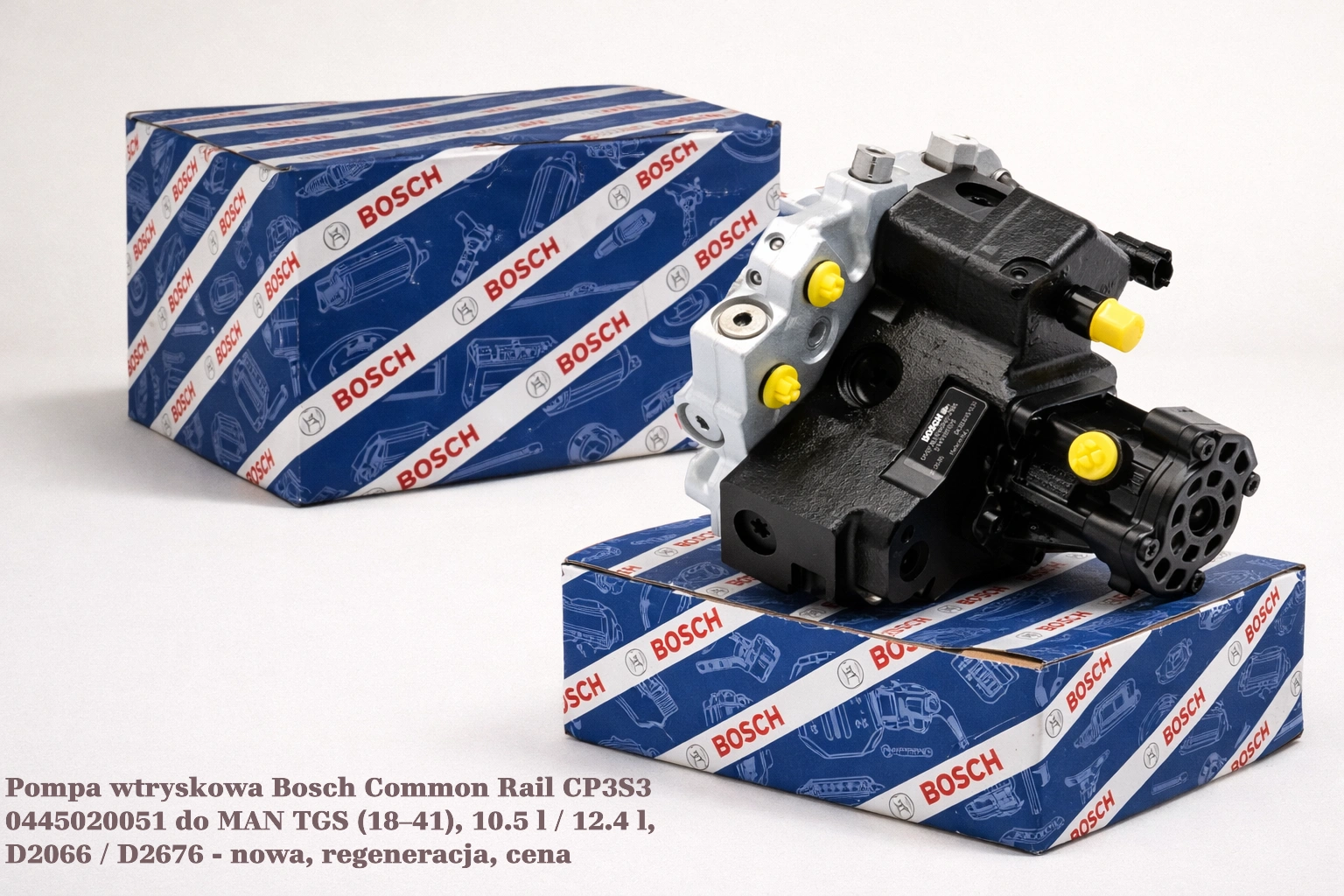 Pompa wtryskowa Bosch Common Rail CP3S3 0445020051 do MAN TGS (18–41), 10.5 l / 12.4 l, D2066 / D2676 - nowa, regeneracja, cena