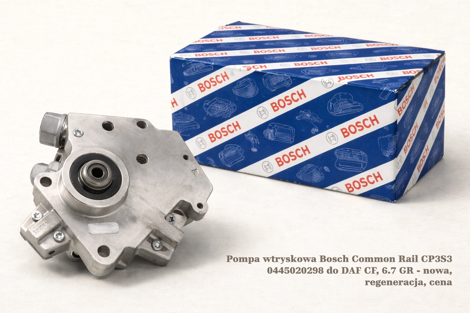 Pompa wtryskowa Bosch Common Rail CP3S3 0445020298 do DAF CF, 6.7 GR Pompa wtryskowa Bosch Common Rail CP3S3 0445020298 do DAF CF, 6.7 GR - nowa, regeneracja, cena
