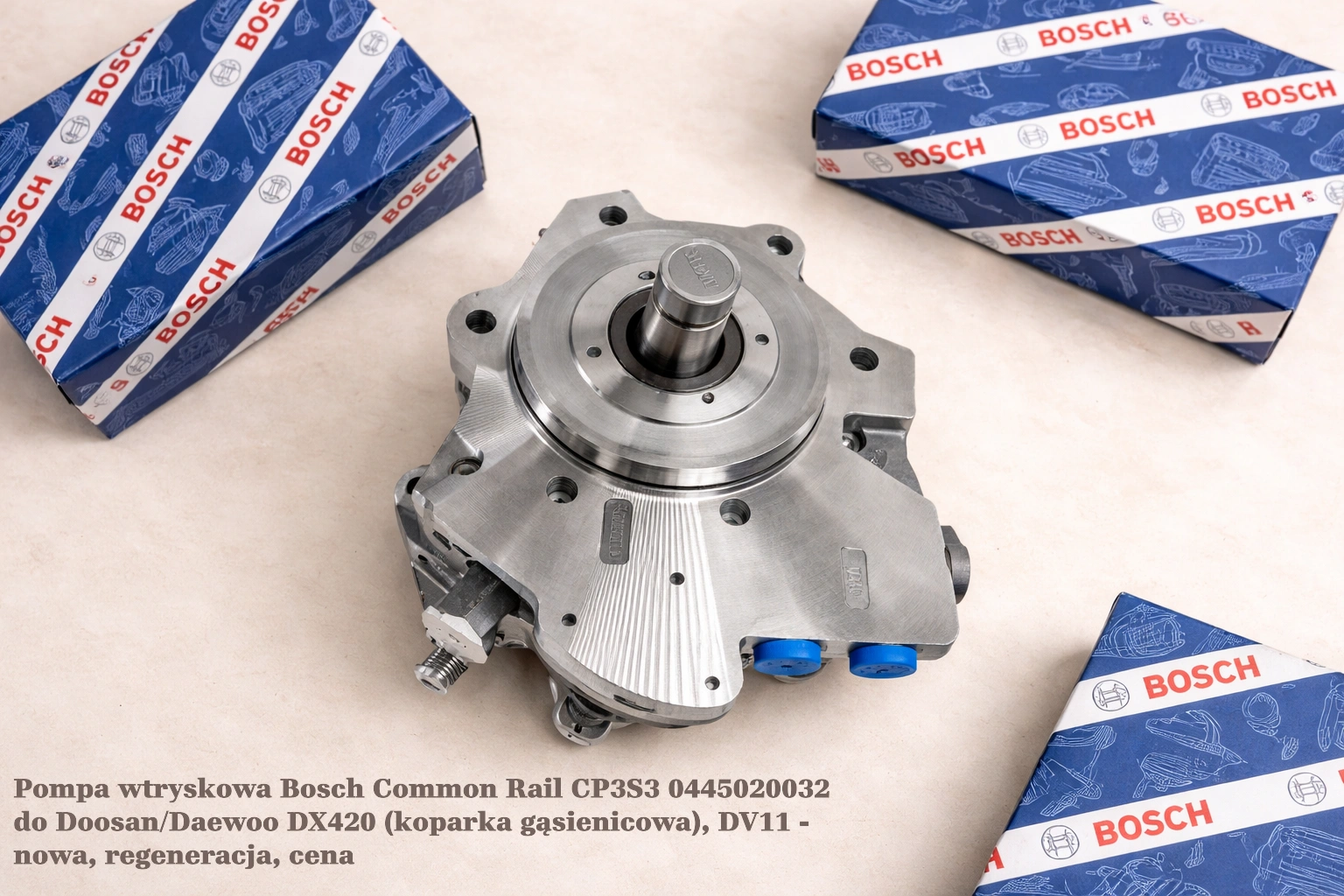 Pompa wtryskowa Bosch Common Rail CP3S3 0445020032 do Doosan/Daewoo DX420 (koparka gąsienicowa), DV11 - nowa, regeneracja, cena
