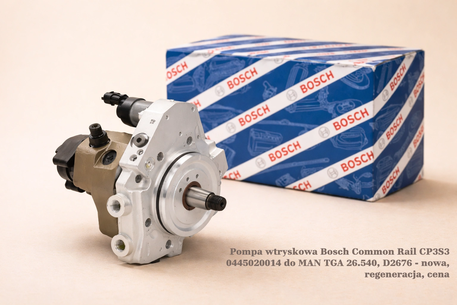 Pompa wtryskowa Bosch Common Rail CP3S3 0445020014 do MAN TGA 26.540, D2676 - nowa, regeneracja, cena