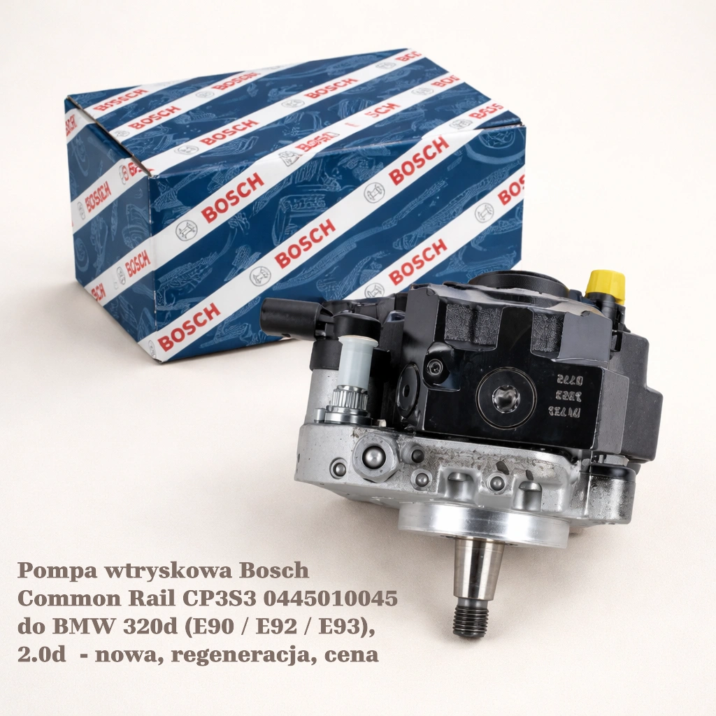 Pompa wtryskowa Bosch Common Rail CP3S3 0445010045 do BMW 320d (E90 / E92 / E93), 2.0d- nowa, regeneracja, cena