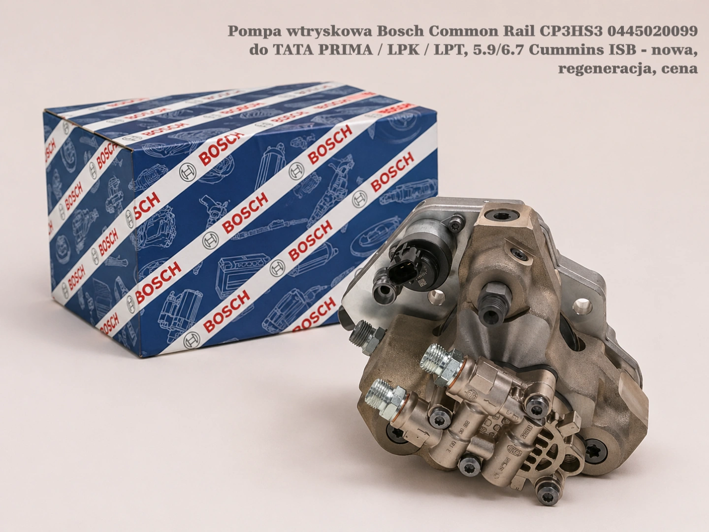 Pompa wtryskowa Bosch Common Rail CP3HS3 0445020099 do TATA PRIMA / LPK / LPT, 5.9/6.7 Cummins ISB - nowa, regeneracja, cena