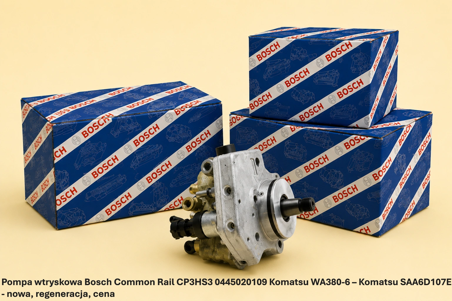 Pompa wtryskowa Bosch Common Rail CP3HS3 0445020109 Komatsu WA380-6 – Komatsu SAA6D107E - nowa, regeneracja, cena