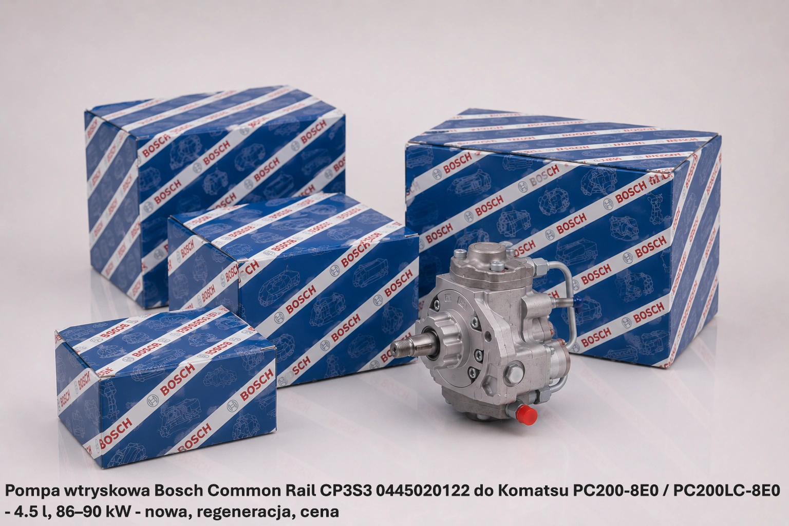 Pompa wtryskowa Bosch Common Rail CP3S3 0445020122 do Komatsu PC200-8E0 / PC200LC-8E0 - 4.5 l, 86–90 kW - nowa, regeneracja, cena