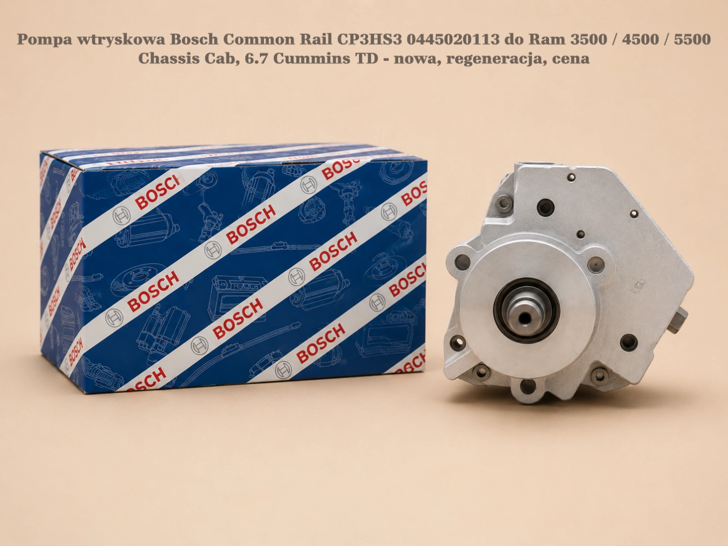 Pompa wtryskowa Bosch Common Rail CP3HS3 0445020113 do Ram 3500 / 4500 / 5500 Chassis Cab, 6.7 Cummins TD - nowa, regeneracja, cena