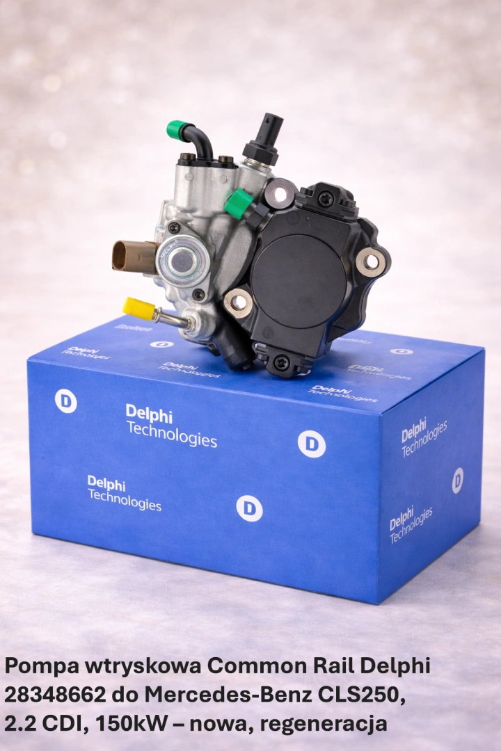 Pompa wtryskowa Common Rail Delphi 28348662 do Mercedes-Benz CLS250, 2.2 CDI, 150kW – nowa, regeneracja