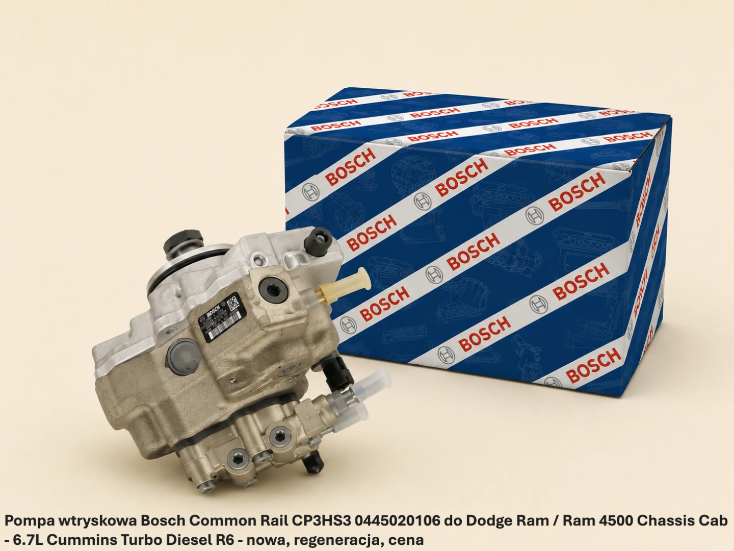 Pompa wtryskowa Bosch Common Rail CP3HS3 0445020106 do Dodge Ram / Ram 4500 Chassis Cab - 6.7L Cummins Turbo Diesel R6 - nowa, regeneracja, cena