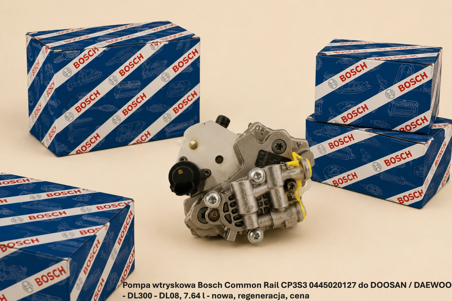 Pompa wtryskowa Bosch Common Rail CP3S3 0445020127 do DOOSAN / DAEWOO - DL300 - DL08, 7.64 l - nowa, regeneracja, cena
