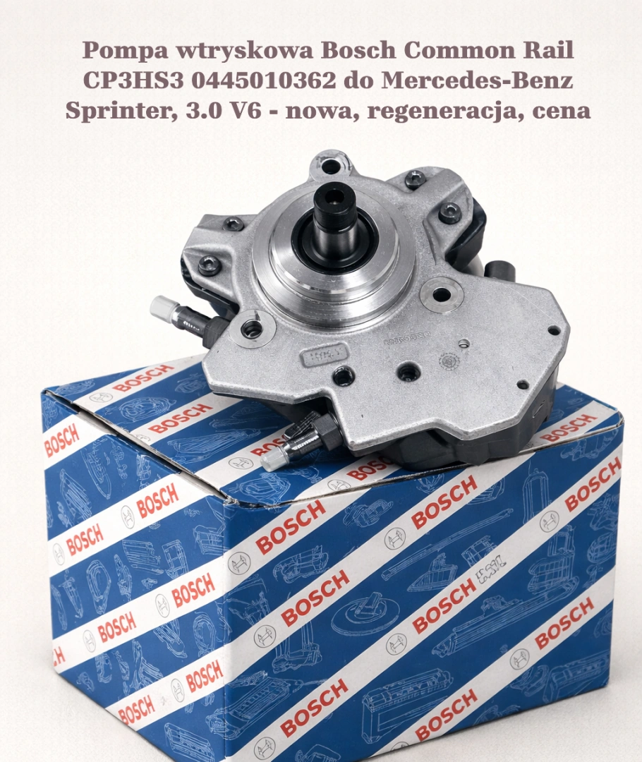 Pompa wtryskowa Bosch Common Rail CP3HS3 0445010362 do Mercedes-Benz Sprinter, 3.0 V6 - nowa, regeneracja, cena