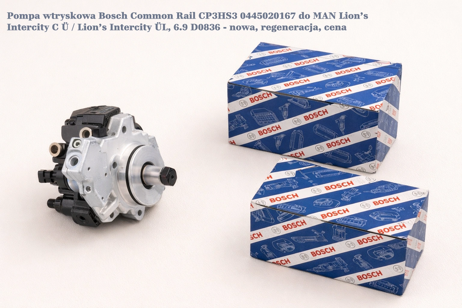Pompa wtryskowa Bosch Common Rail CP3HS3 0445020167 do MAN Lion’s Intercity C Ü / Lion’s Intercity ÜL, 6.9 D0836 - nowa, regeneracja, cena