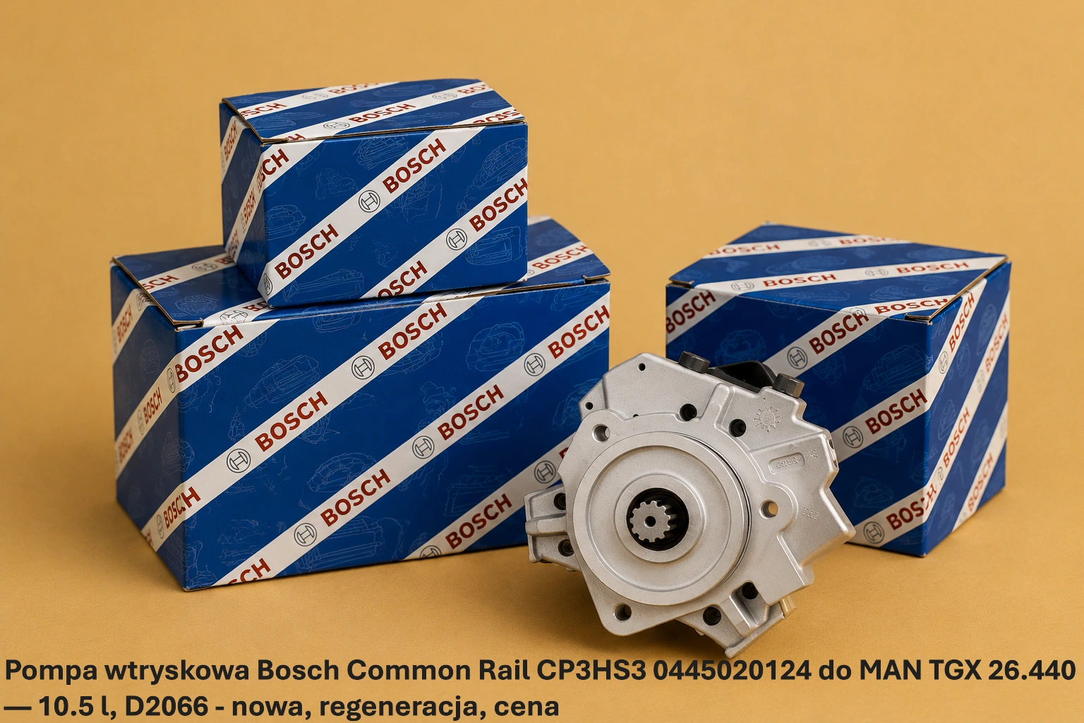 Pompa wtryskowa Bosch Common Rail CP3HS3 0445020124 do MAN TGX 26.440 — 10.5 l, D2066 Pompa wtryskowa Bosch Common Rail CP3HS3 0445020124 do MAN TGX 26.440 — 10.5 l, D2066 - nowa, regeneracja, cena