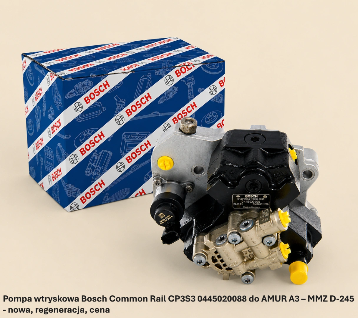 Pompa wtryskowa Bosch Common Rail CP3S3 0445020088 do AMUR A3 – MMZ D-245 - nowa, regeneracja, cena