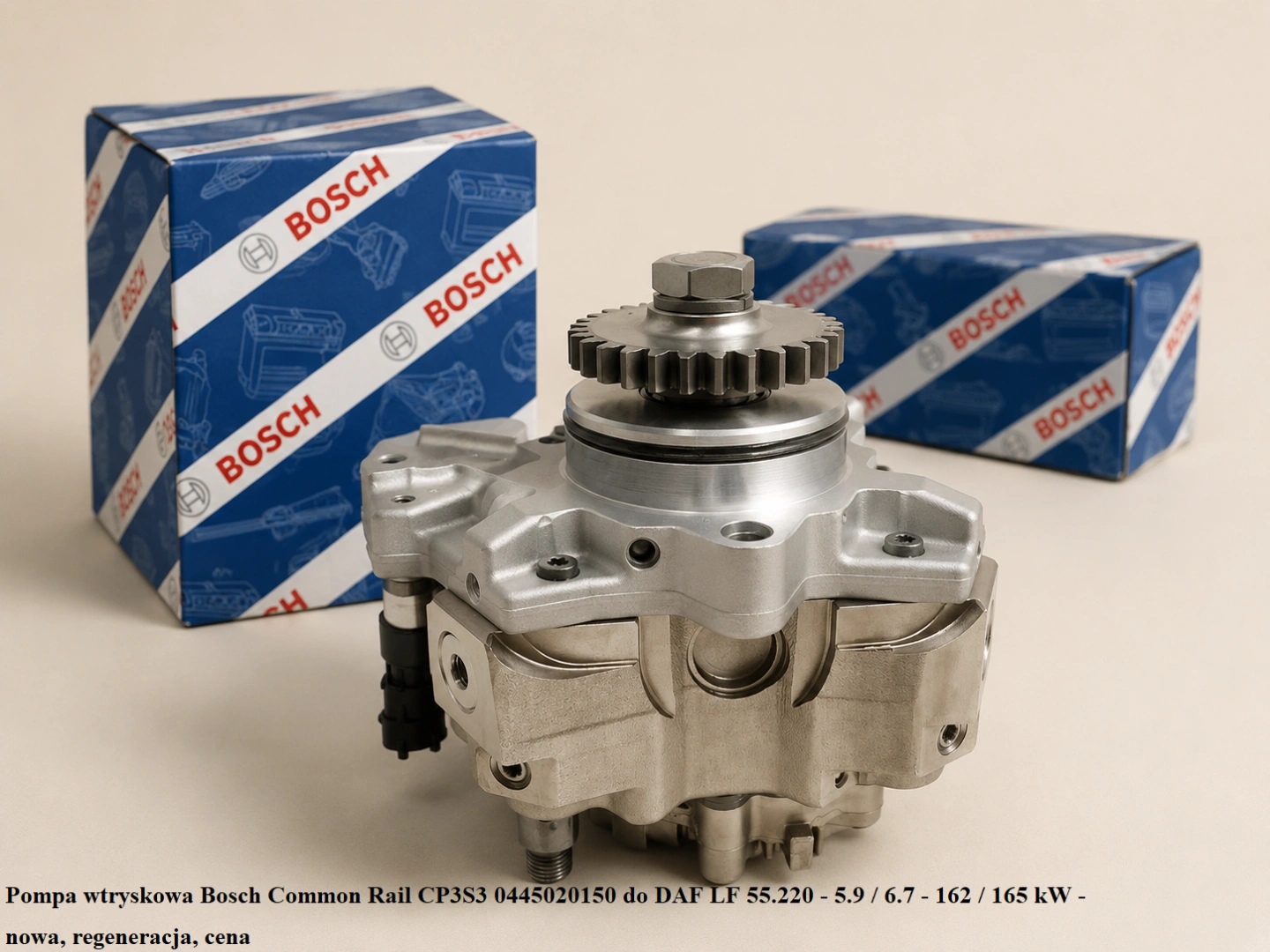 Pompa wtryskowa Bosch Common Rail CP3S3 0445020150 do DAF LF 55.220 - 5.9 / 6.7 - 162 / 165 kW Pompa wtryskowa Bosch Common Rail CP3S3 0445020150 do DAF LF 55.220 - 5.9 / 6.7 - 162 / 165 kW - nowa, regeneracja, cena
