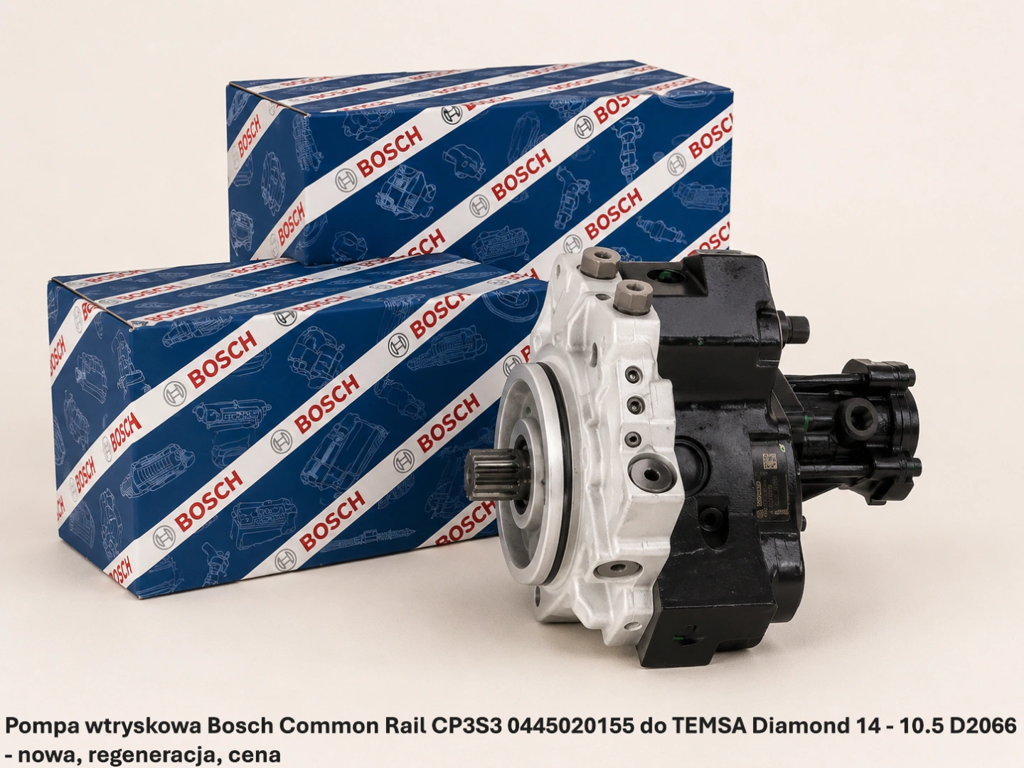 Pompa wtryskowa Bosch Common Rail CP3S3 0445020155 do TEMSA Diamond 14 - 10.5 D2066 Pompa wtryskowa Bosch Common Rail CP3S3 0445020155 do TEMSA Diamond 14 - 10.5 D2066 - nowa, regeneracja, cena