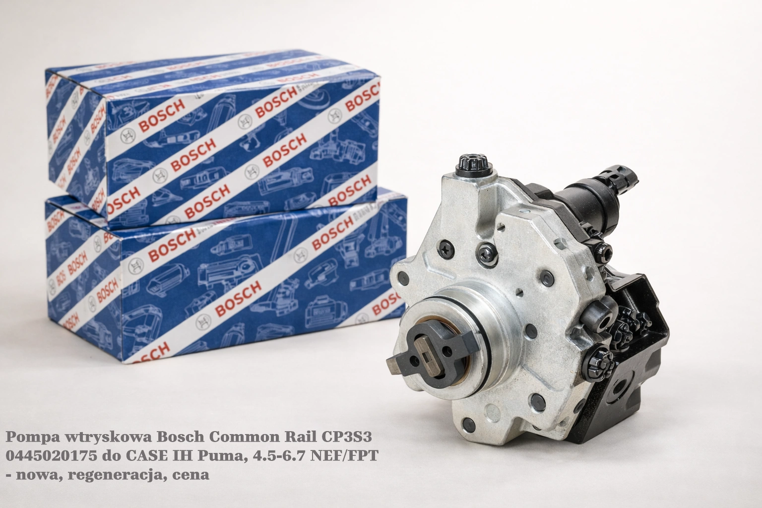 Pompa wtryskowa Bosch Common Rail CP3S3 0445020175 do CASE IH Puma, 4.5-6.7 NEF/FPT Pompa wtryskowa Bosch Common Rail CP3S3 0445020175 do CASE IH Puma, 4.5-6.7 NEF/FPT - nowa, regeneracja, cena