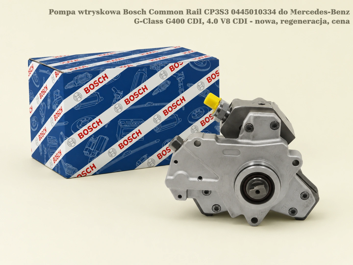 Pompa wtryskowa Bosch Common Rail CP3S3 0445010334 do Mercedes-Benz G-Class G400 CDI, 4.0 V8 CDI Pompa wtryskowa Bosch Common Rail CP3S3 0445010334 do Mercedes-Benz G-Class G400 CDI, 4.0 V8 CDI - nowa, regeneracja, cena
