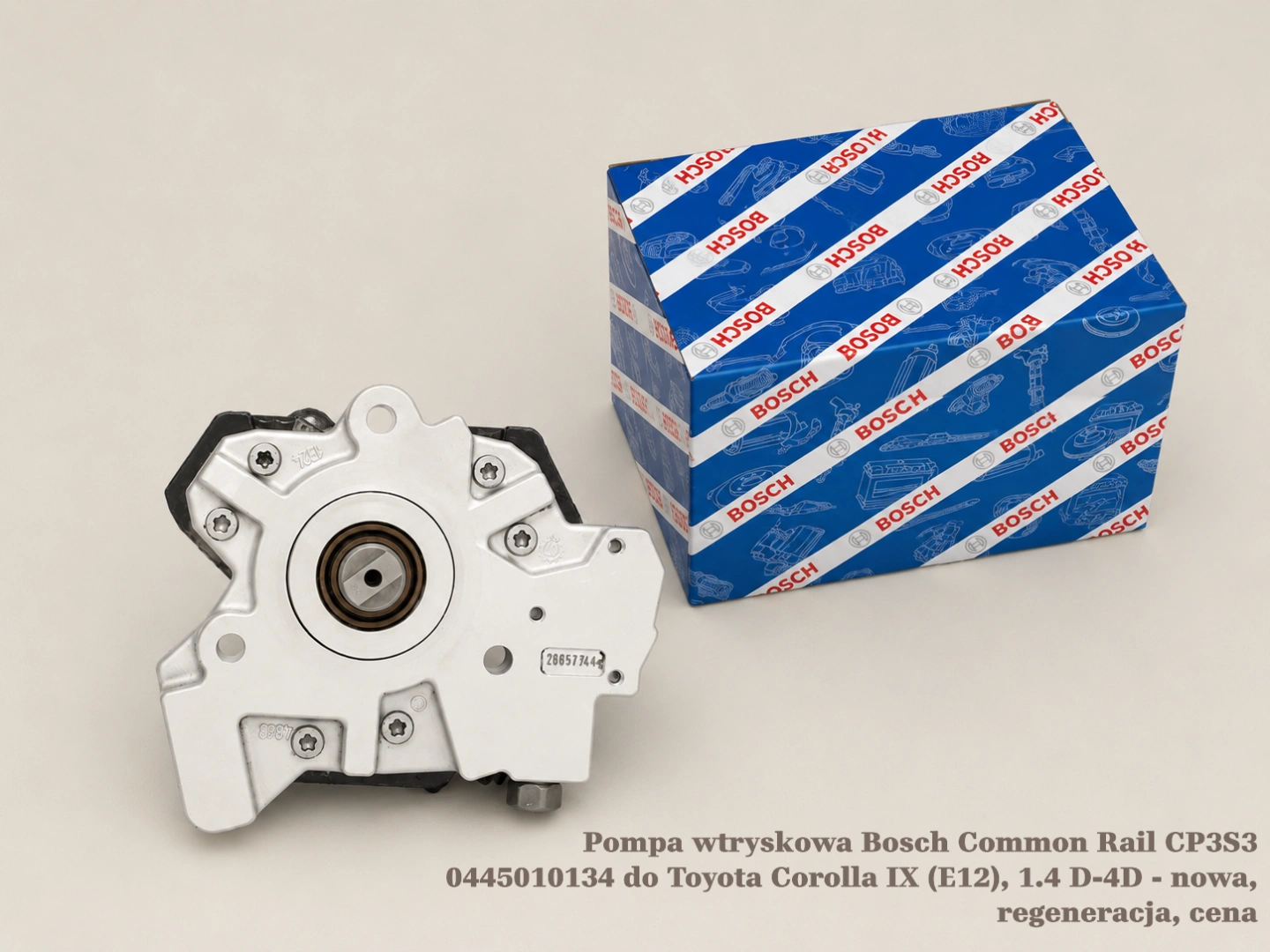 Pompa wtryskowa Bosch Common Rail CP3S3 0445010134 do Toyota Corolla IX (E12), 1.4 D-4D Pompa wtryskowa Bosch Common Rail CP3S3 0445010134 do Toyota Corolla IX (E12), 1.4 D-4D - nowa, regeneracja, cena
