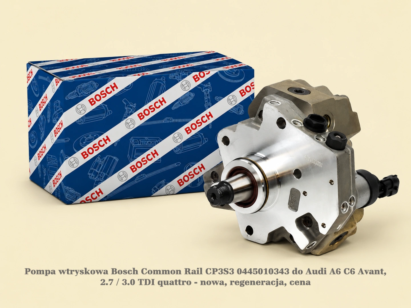 Pompa wtryskowa Bosch Common Rail CP3S3 0445010343 do Audi A6 C6 Avant, 2.7 / 3.0 TDI quattro - nowa, regeneracja, cena