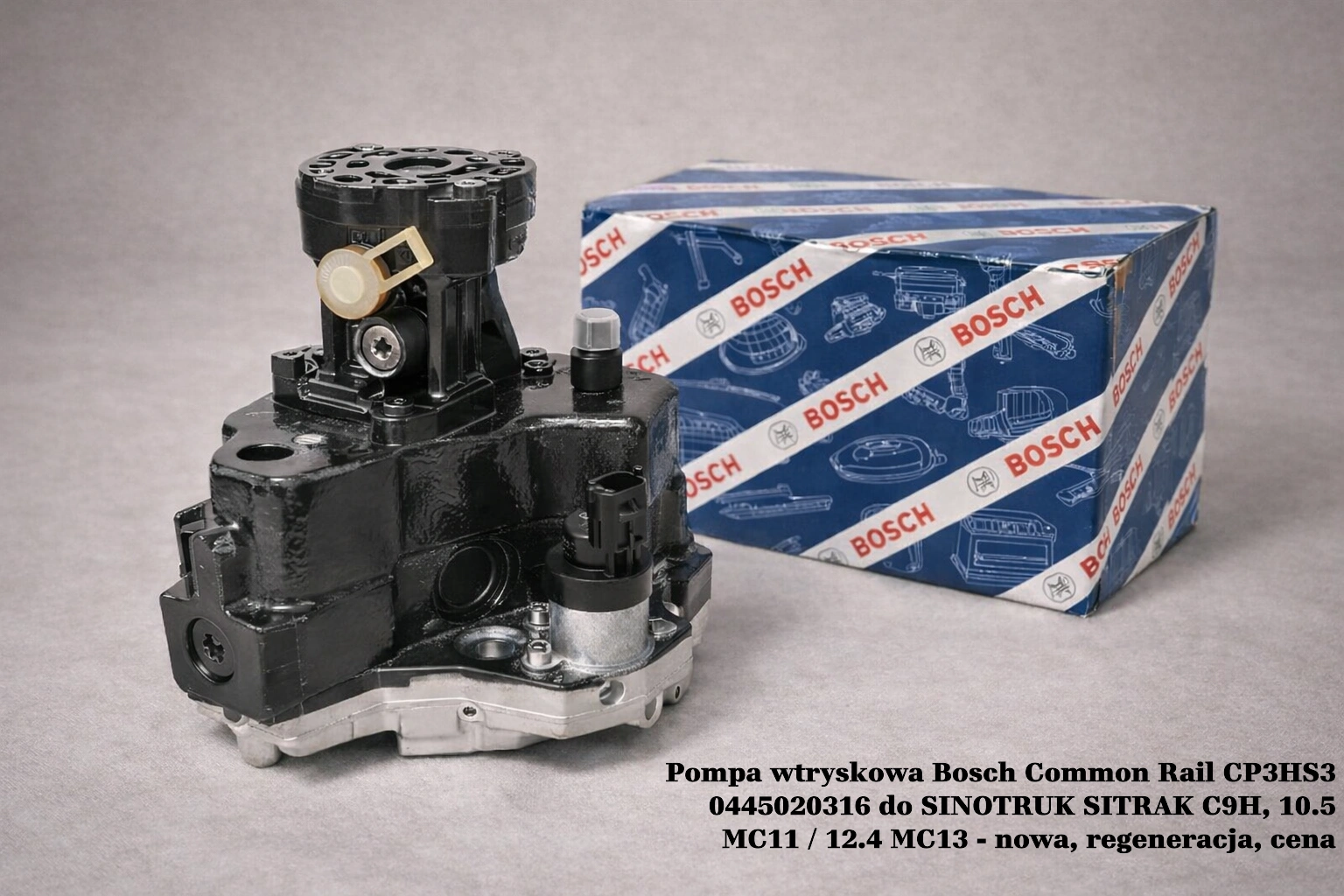Pompa wtryskowa Bosch Common Rail CP3HS3 0445020316 do SINOTRUK SITRAK C9H, 10.5 MC11 / 12.4 MC13 - nowa, regeneracja, cena