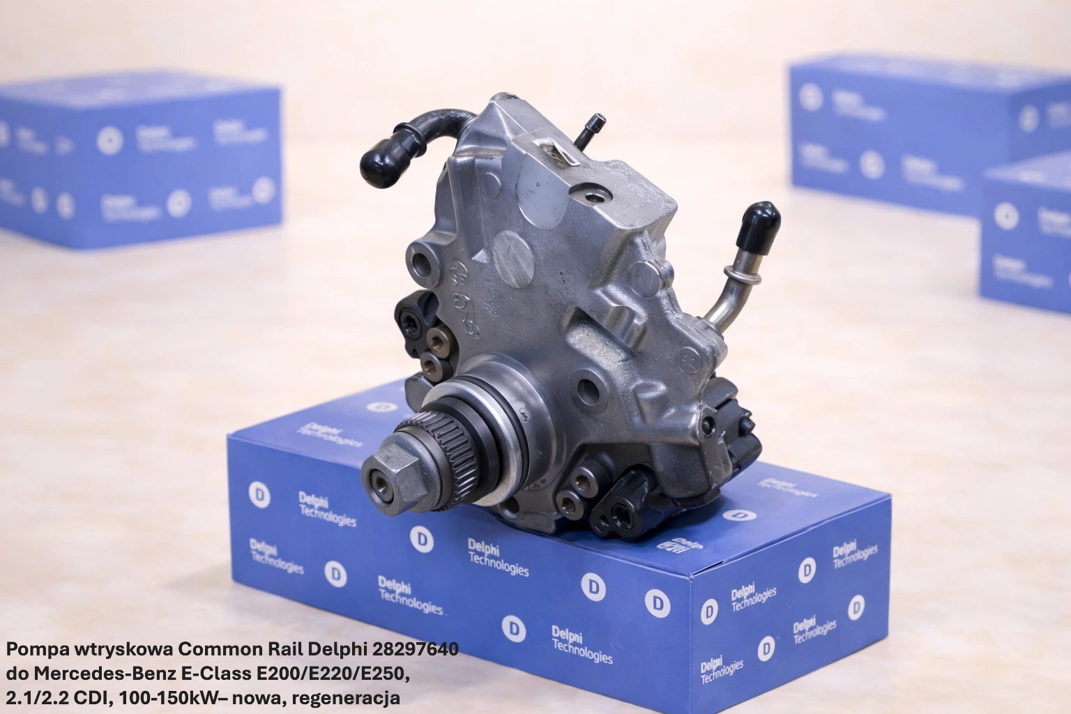 Pompa wtryskowa Common Rail Delphi 28297640 do Mercedes-Benz E-Class E200/E220/E250, 2.1/2.2 CDI, 100-150kW Pompa wtryskowa Common Rail Delphi 28297640 do Mercedes-Benz E-Class E200/E220/E250, 2.1/2.2 CDI, 100-150kW– nowa, regeneracja
