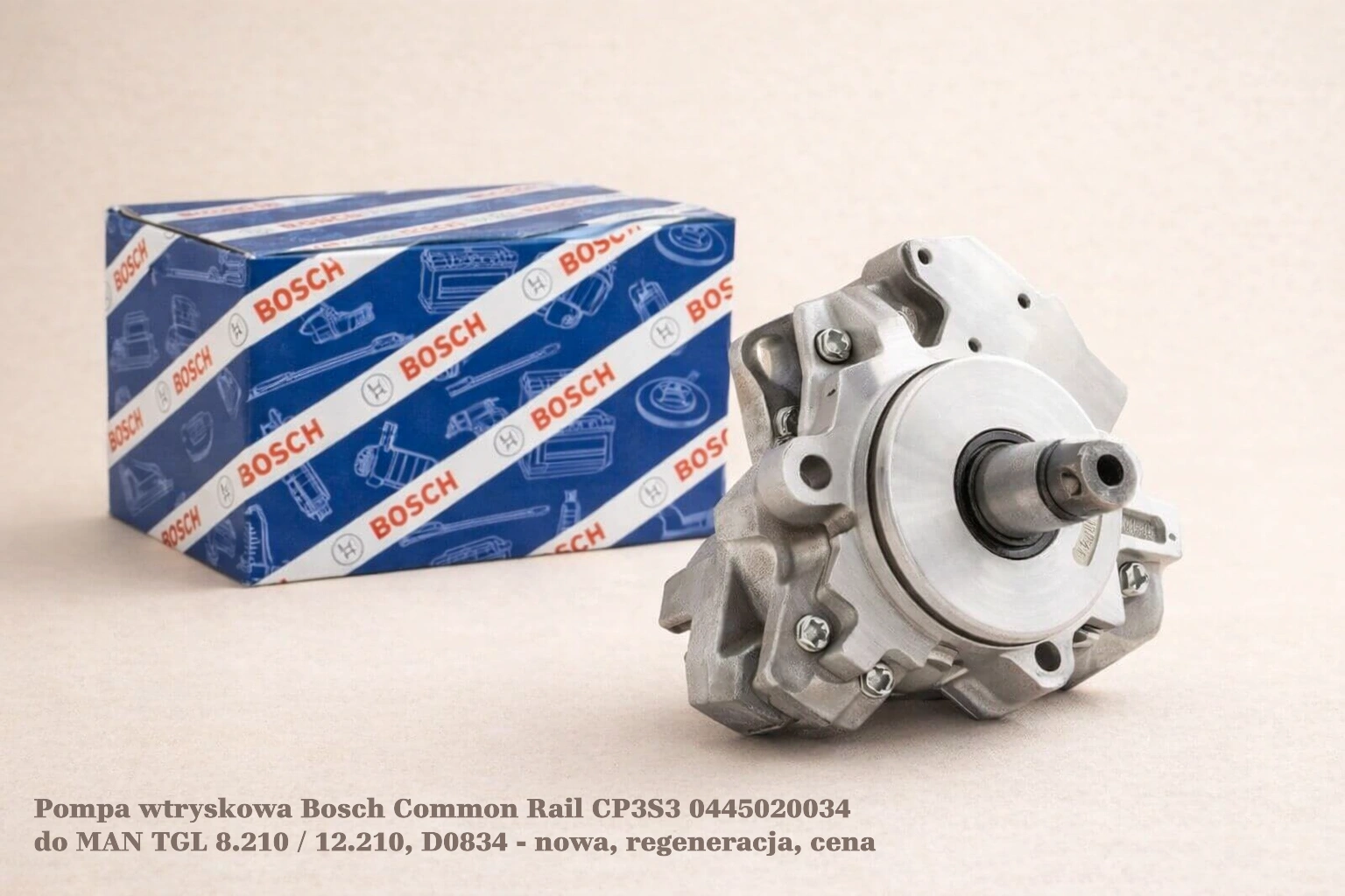 Pompa wtryskowa Bosch Common Rail CP3S3 0445020034 do MAN TGL 8.210 / 12.210, D0834 - nowa, regeneracja, cena