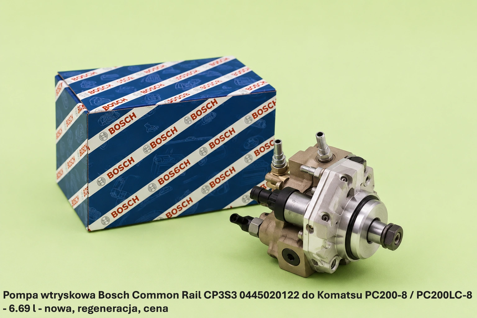 Pompa wtryskowa Bosch Common Rail CP3S3 0445020122 do Komatsu PC200-8 / PC200LC-8 -6.69 l - nowa, regeneracja, cena