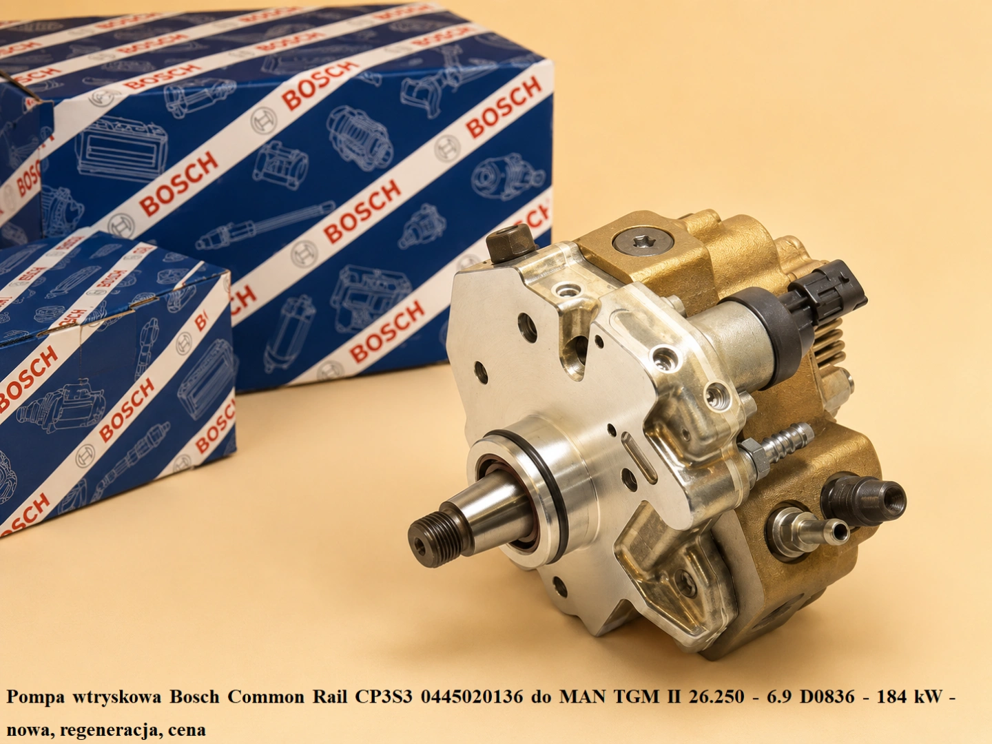 Pompa wtryskowa Bosch Common Rail CP3S3 0445020136 do MAN TGM II 26.250 - 6.9 D0836 - 184 kW Pompa wtryskowa Bosch Common Rail CP3S3 0445020136 do MAN TGM II 26.250 - 6.9 D0836 - 184 kW - nowa, regeneracja, cena