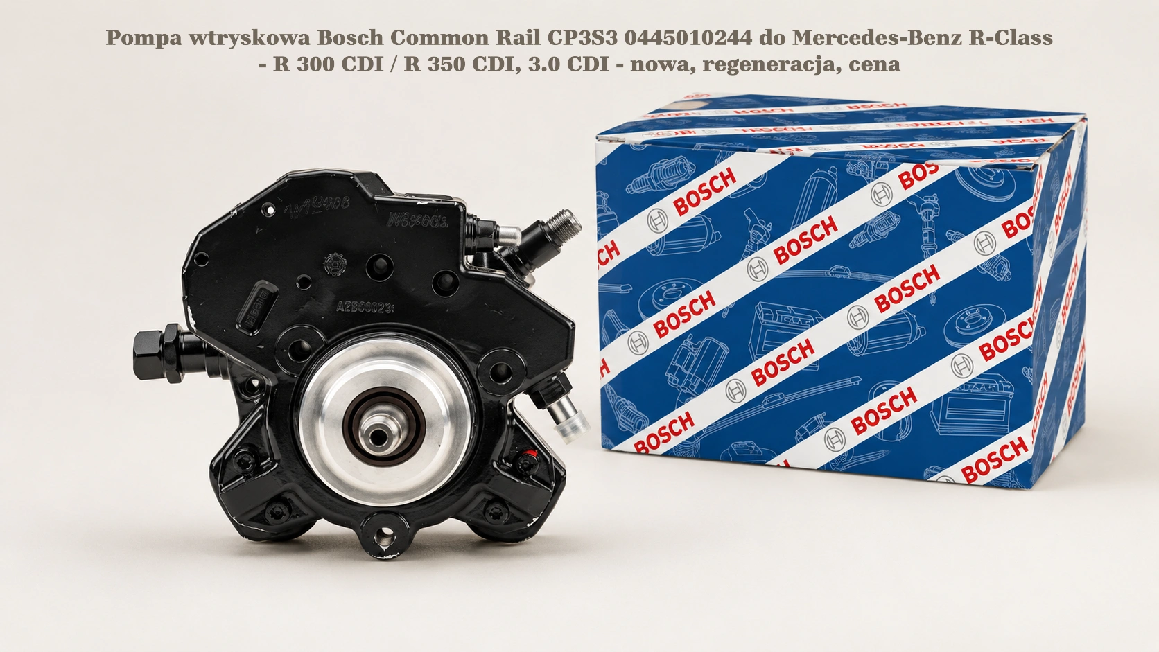 Pompa wtryskowa Bosch Common Rail CP3S3 0445010244 do Mercedes-Benz R-Class - R 300 CDI / R 350 CDI, 3.0 CDI - nowa, regeneracja, cena