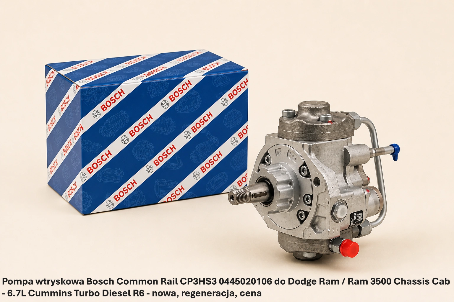 Pompa wtryskowa Bosch Common Rail CP3HS3 0445020106 do Dodge Ram / Ram 3500 Chassis Cab - 6.7L Cummins Turbo Diesel R6 - nowa, regeneracja, cena