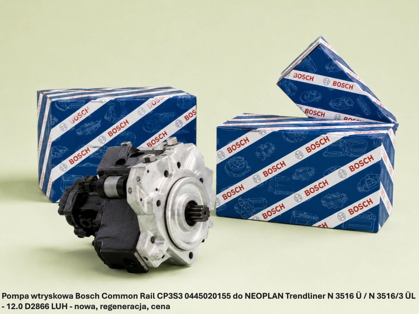 Pompa wtryskowa Bosch Common Rail CP3S3 0445020155 do NEOPLAN Trendliner N 3516 Ü / N 3516/3 ÜL - 12.0 D2866 LUH - nowa, regeneracja, cena