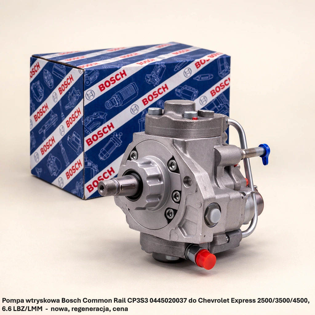 Pompa wtryskowa Bosch Common Rail CP3S3 0445020037 do Chevrolet Express 2500/3500/4500, 6.6 LBZ/LMM Pompa wtryskowa Bosch Common Rail CP3S3 0445020037 do Chevrolet Express 2500/3500/4500, 6.6 LBZ/LMM-nowa, regeneracja, cena