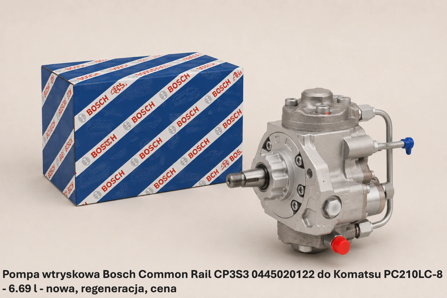 Pompa wtryskowa Bosch Common Rail CP3S3 0445020122 do Komatsu PC210LC-8 - 6.69 l - nowa, regeneracja, cena
