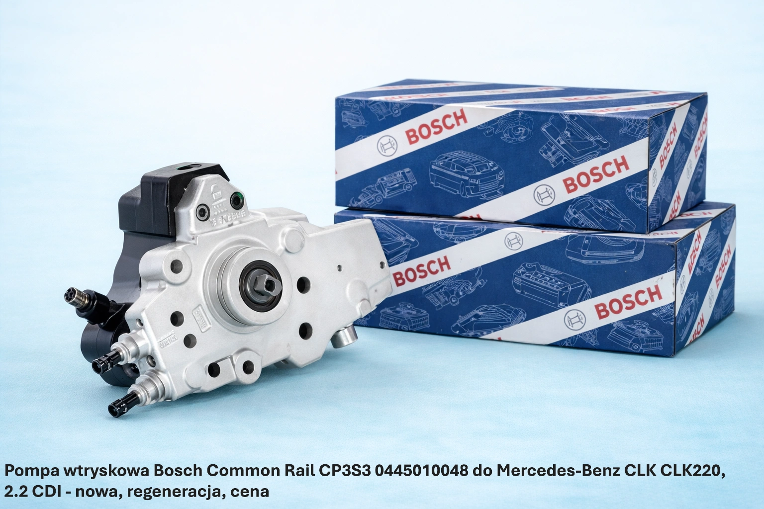 Pompa wtryskowa Bosch Common Rail CP3S3 0445010048 do Mercedes-Benz CLK CLK220, 2.2 CDI Pompa wtryskowa Bosch Common Rail CP3S3 0445010048 do Mercedes-Benz CLK CLK220, 2.2 CDI - nowa, regeneracja, cena