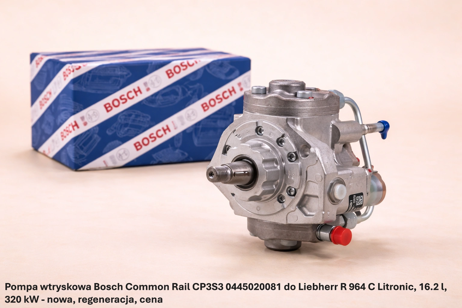 Pompa wtryskowa Bosch Common Rail CP3S3 0445020081 do Liebherr R 964 C Litronic, 16.2 l, 320 kW - nowa, regeneracja, cena