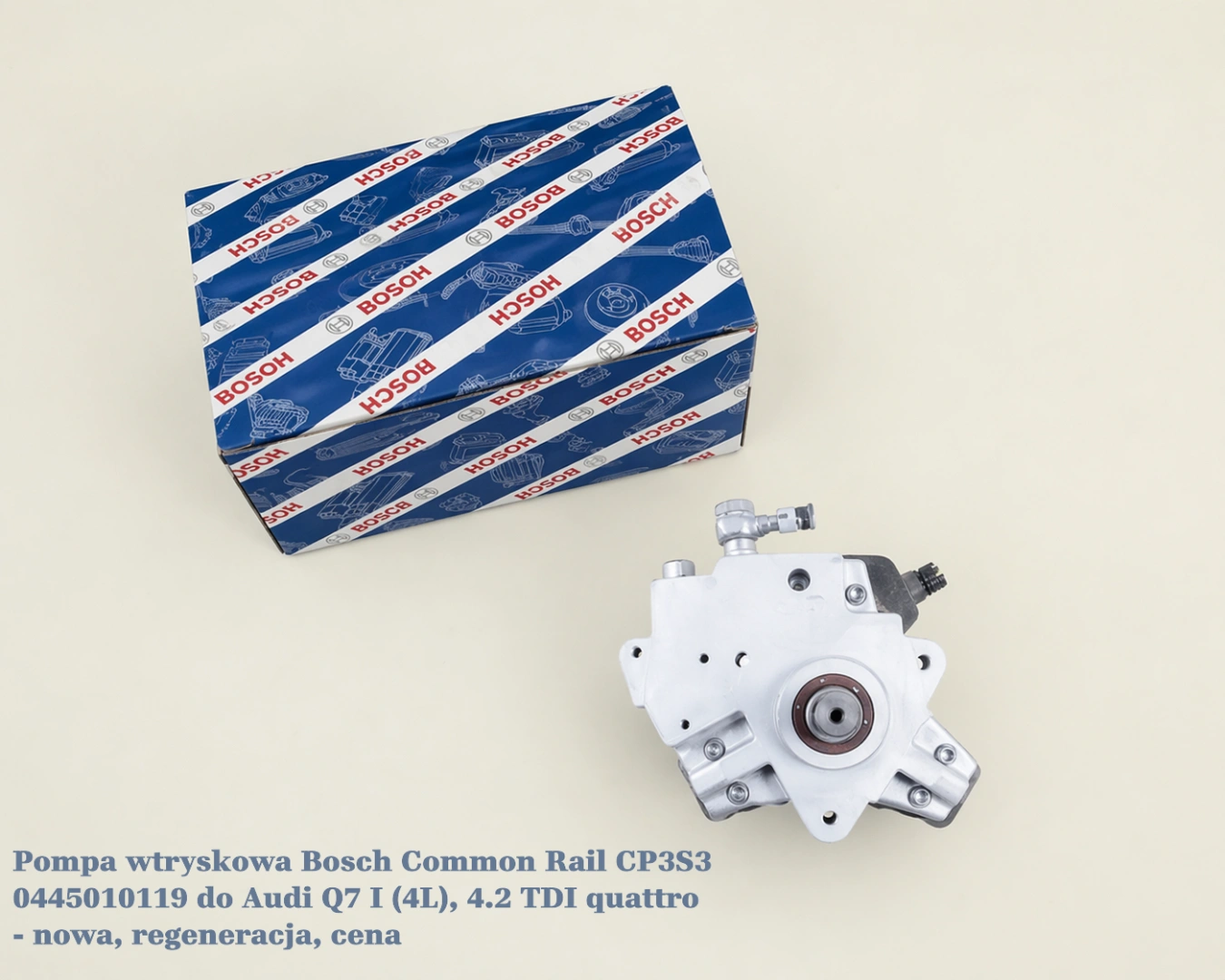 Pompa wtryskowa Bosch Common Rail CP3S3 0445010119 do Audi Q7 I (4L), 4.2 TDI quattro - nowa, regeneracja, cena