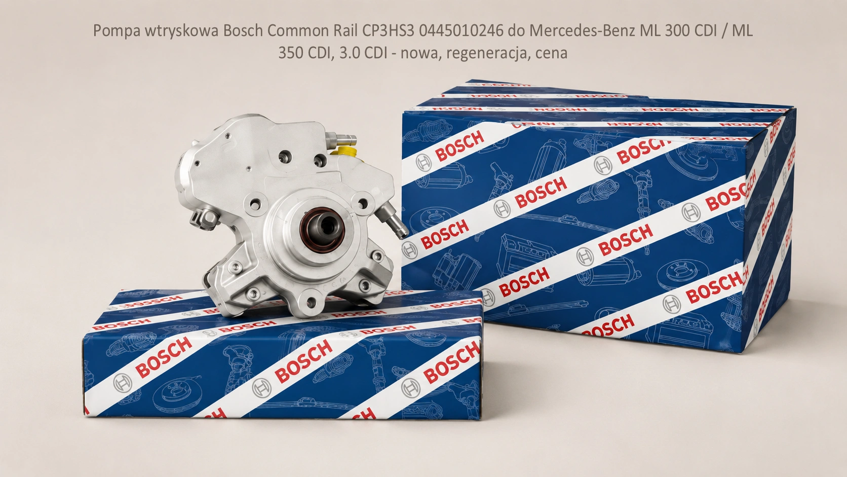 Pompa wtryskowa Bosch Common Rail CP3HS3 0445010246 do Mercedes-Benz ML 300 CDI / ML 350 CDI, 3.0 CDI Pompa wtryskowa Bosch Common Rail CP3HS3 0445010246 do Mercedes-Benz ML 300 CDI / ML 350 CDI, 3.0 CDI - nowa, regeneracja, cena