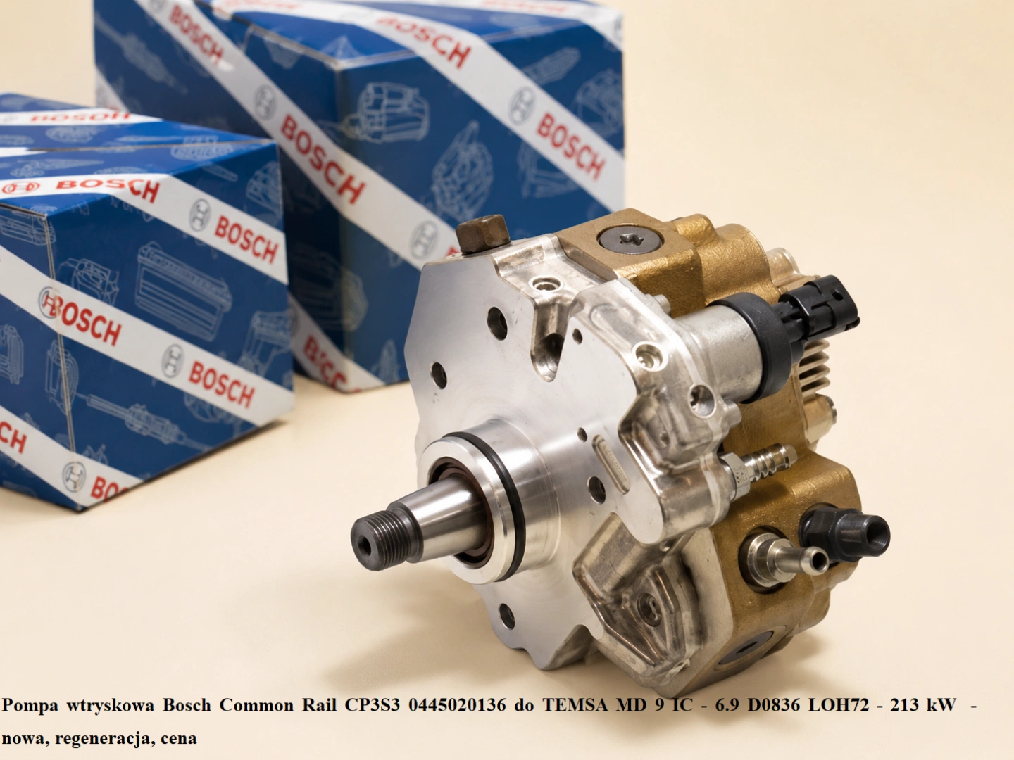 Pompa wtryskowa Bosch Common Rail CP3S3 0445020136 do TEMSA MD 9 IC - 6.9 D0836 LOH72 - 213 kW- nowa, regeneracja, cena