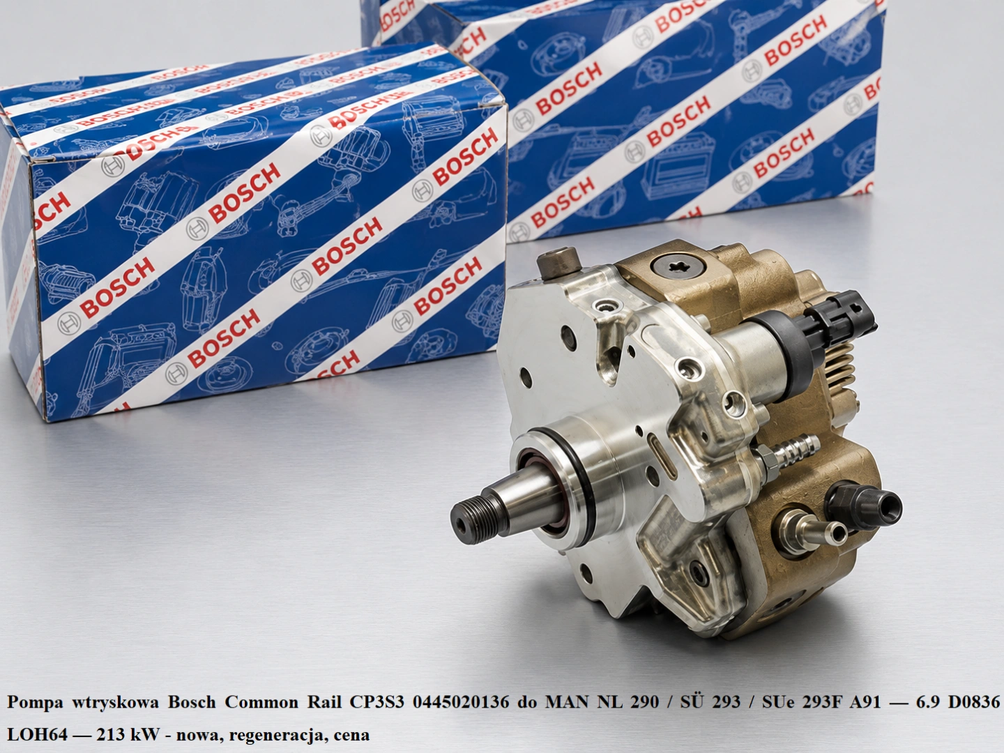 Pompa wtryskowa Bosch Common Rail CP3S3 0445020136 do MAN NL 290 / SÜ 293 / SUe 293F A91 — 6.9 D0836 LOH64 — 213 kW - nowa, regeneracja, cena