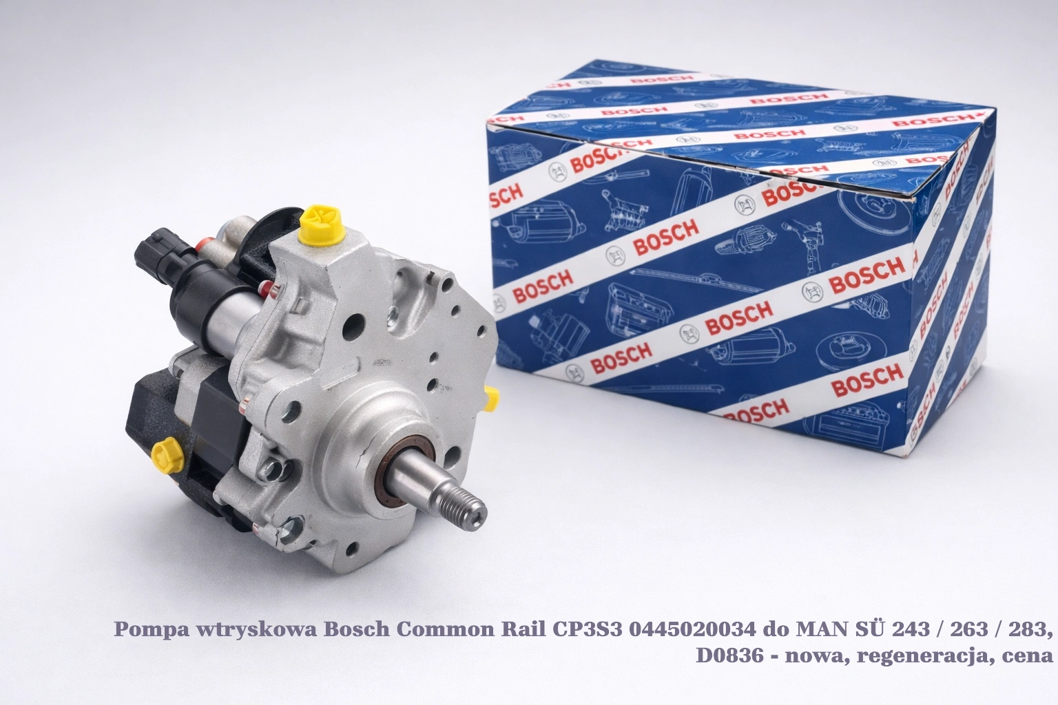 Pompa wtryskowa Bosch Common Rail CP3S3 0445020034 do MAN SÜ 243 / 263 / 283, D0836 - nowa, regeneracja, cena