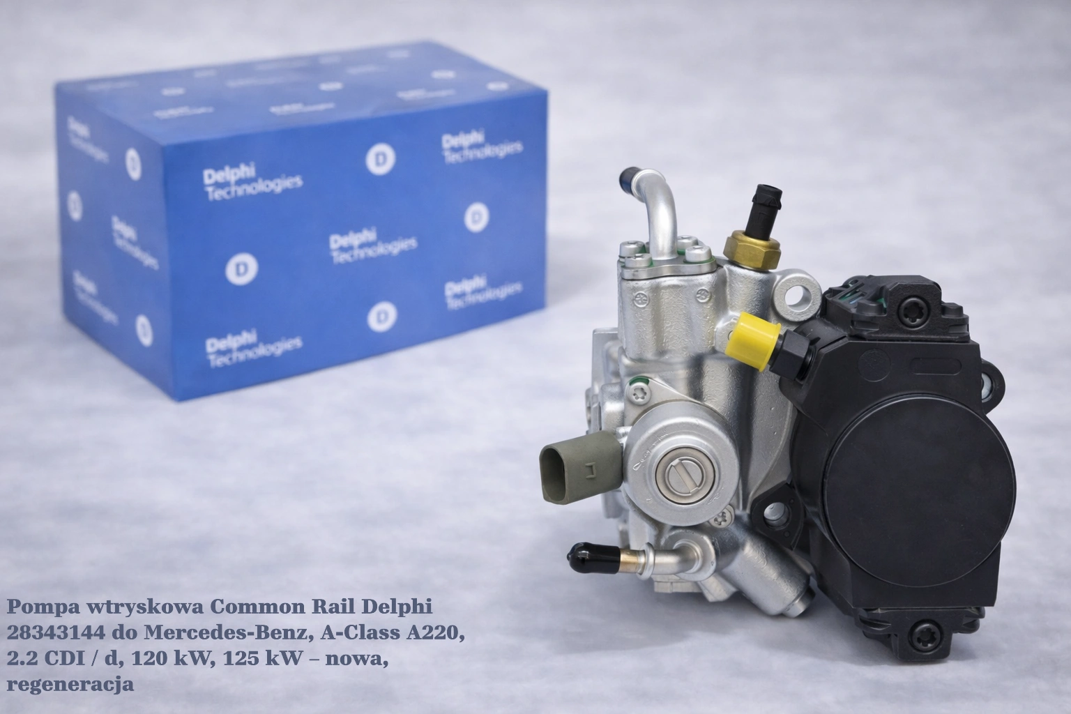 Pompa wtryskowa Common Rail Delphi 28343144 do Mercedes-Benz, A-Class A220, 2.2 CDI / d, 120 kW, 125 kW – nowa, regeneracja