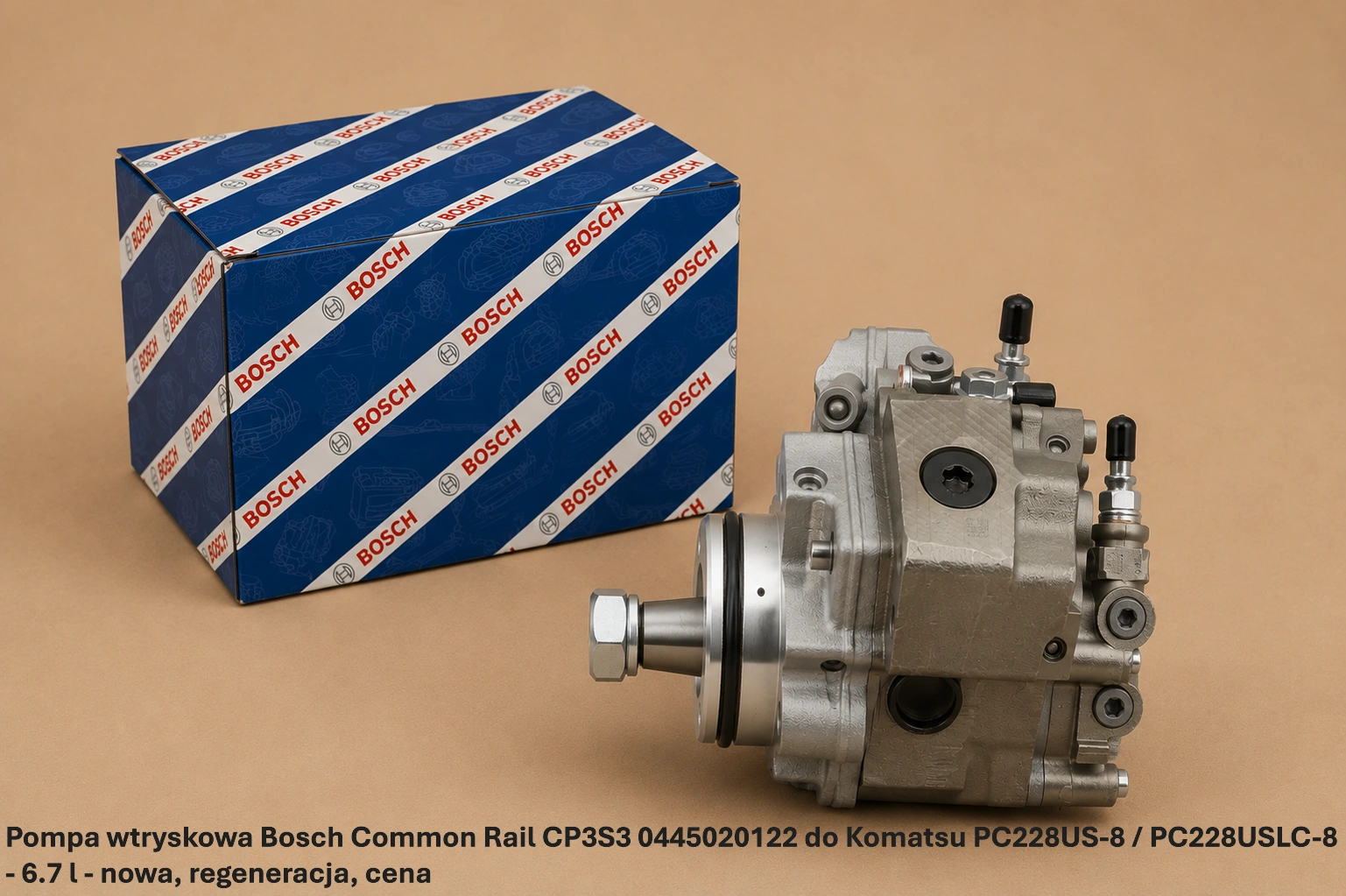 Pompa wtryskowa Bosch Common Rail CP3S3 0445020122 do Komatsu PC228US-8 / PC228USLC-8 - 6.7 l - nowa, regeneracja, cena