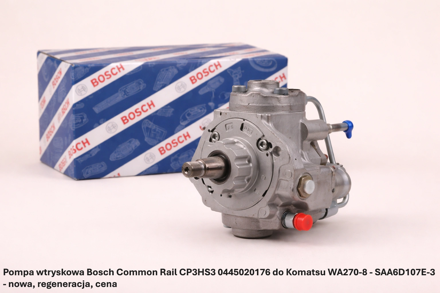 Pompa wtryskowa Bosch Common Rail CP3HS3 0445020176 do Komatsu WA270-8 - SAA6D107E-3 Pompa wtryskowa Bosch Common Rail CP3HS3 0445020176 do Komatsu WA270-8 - SAA6D107E-3 - nowa, regeneracja, cena