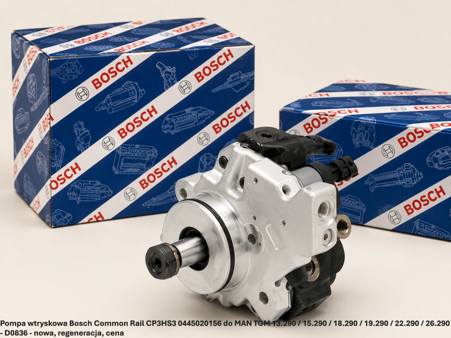 Pompa wtryskowa Bosch Common Rail CP3HS3 0445020156 do MAN TGM 13.290 / 15.290 / 18.290 / 19.290 / 22.290 / 26.290 - D0836 - nowa, regeneracja, cena