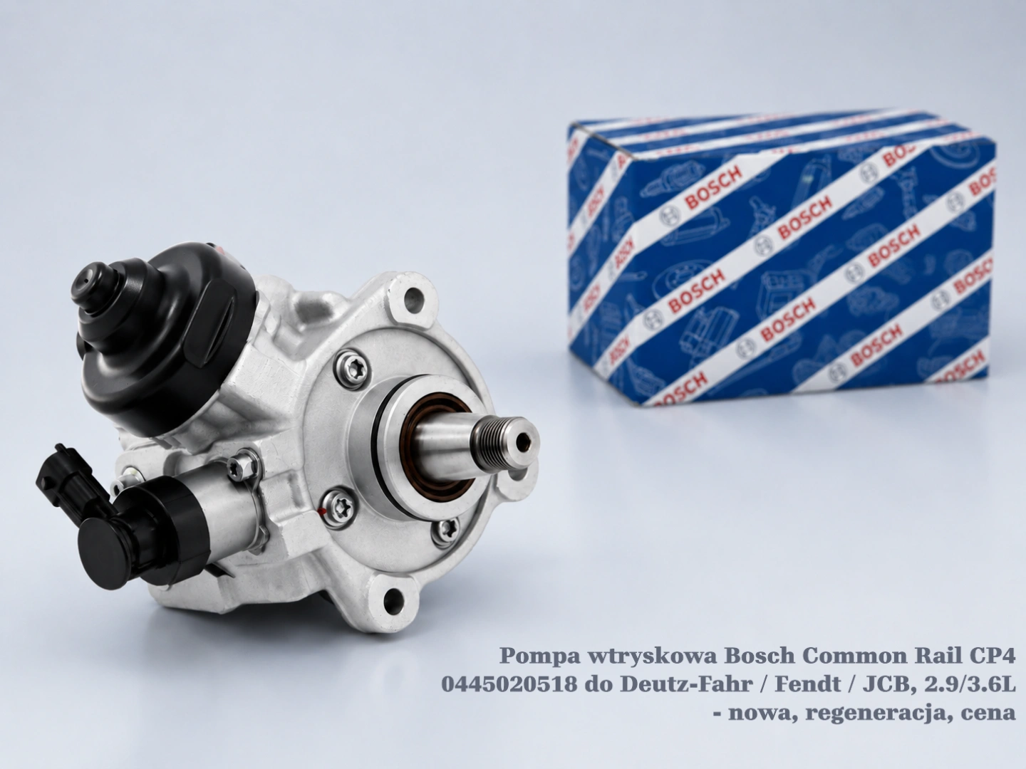 Pompa wtryskowa Bosch Common Rail CP4 0445020518 do Deutz-Fahr / Fendt / JCB, 2.9/3.6L - nowa, regeneracja, cena