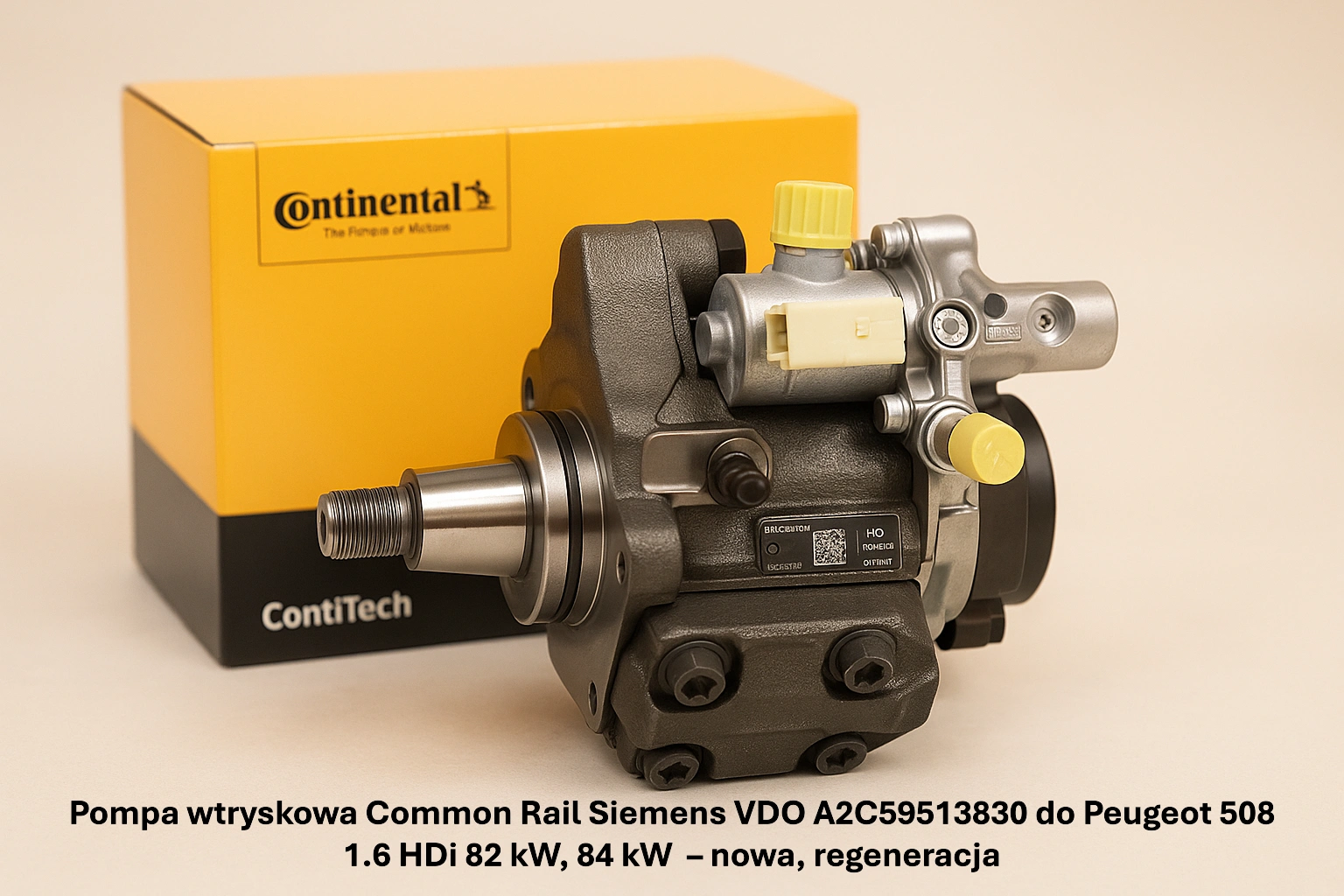 Pompa wtryskowa Common Rail Siemens VDO A2C59513830 do Peugeot 508 1.6 HDi 82 kW, 84 kW– nowa, regeneracja