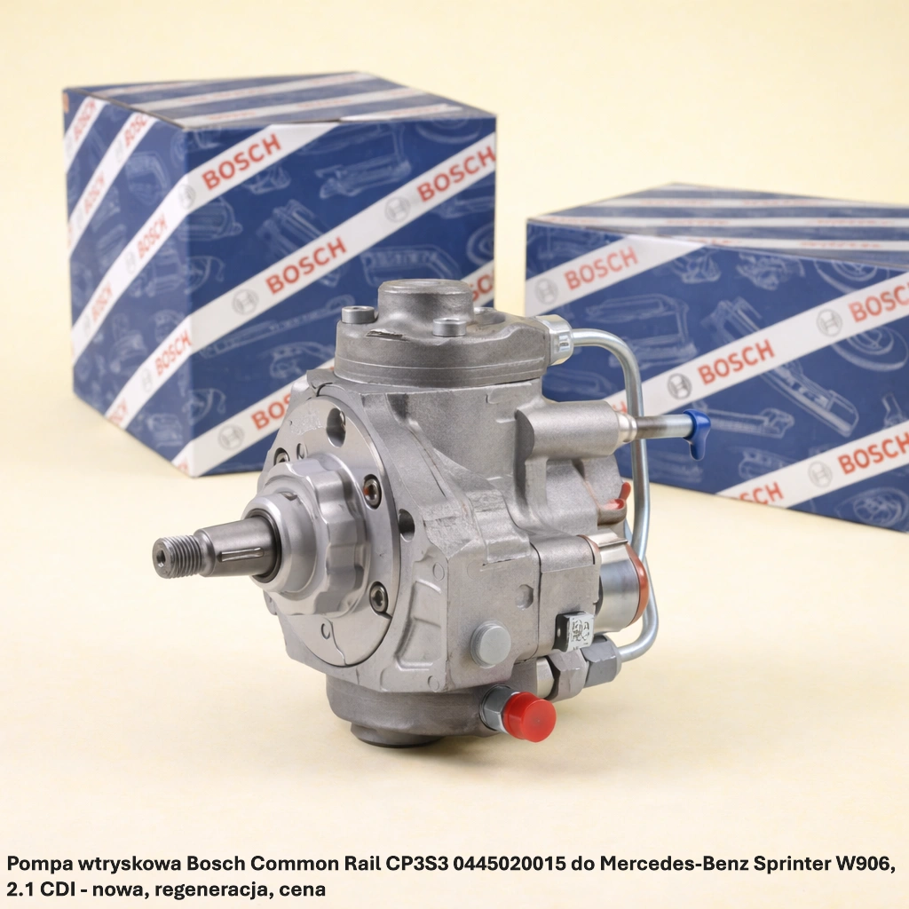 Pompa wtryskowa Bosch Common Rail CP3S3 0445020015 do Mercedes-Benz Sprinter W906, 2.1 CDI Pompa wtryskowa Bosch Common Rail CP3S3 0445020015 do Mercedes-Benz Sprinter W906, 2.1 CDI - nowa, regeneracja, cena