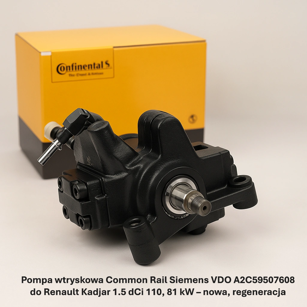 Pompa wtryskowa Common Rail Siemens VDO A2C59507608 do Renault Kadjar 1.5 dCi 110, 81 kW – nowa, regeneracja